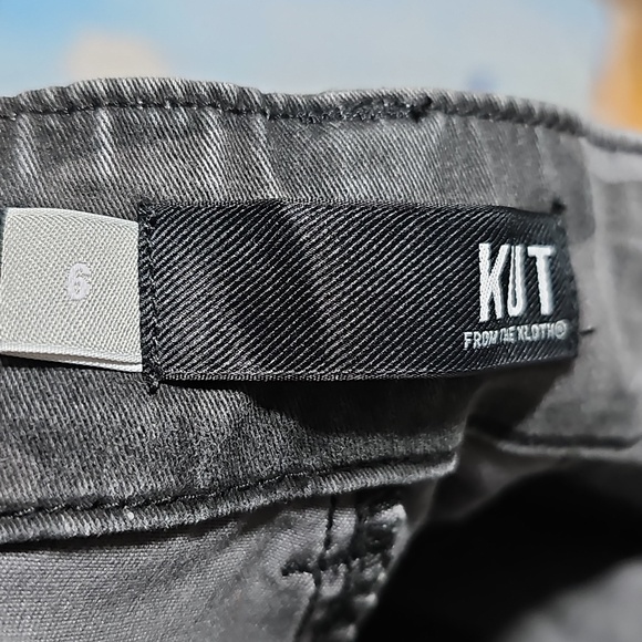 Wit & Wisdom Black and Gray Camo Straight-Leg Pants Size 6 - Picture 3 of 7